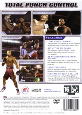 Fight Night 2004 box cover back